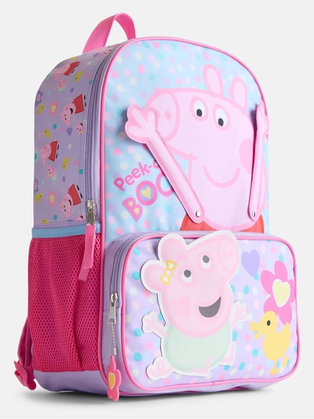 Peppa Pig Pink Kids Backpack with Peppa & Duck W